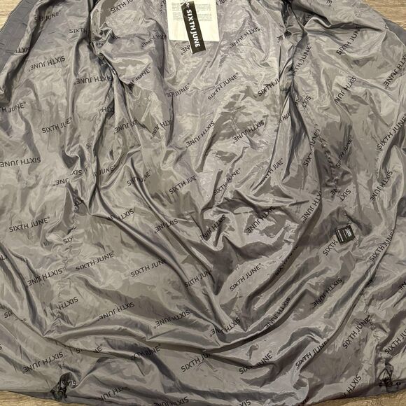 Sixth June Paris Puffer Coat Men 3XL Gray Hooded Parka Insulated Nylon NWT - Picture 3 of 15